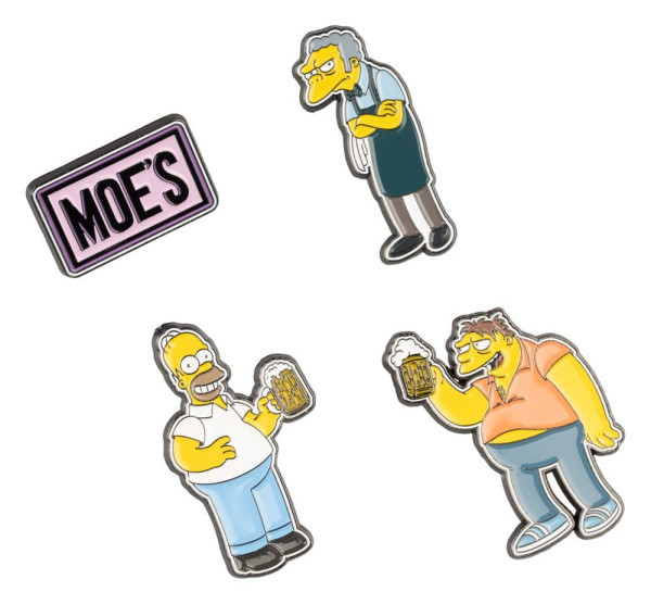The Simpsons Pin Badges Set of 4 Moe's Tavern 1