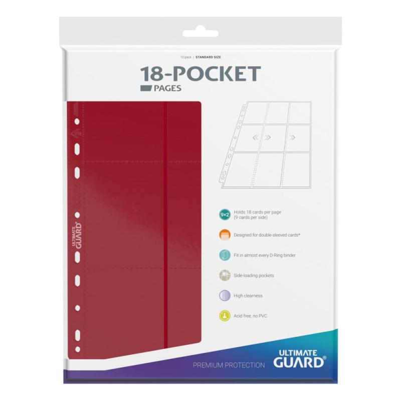 Ultimate Guard 18-Pocket Pages Side-Loading Red (10) 2