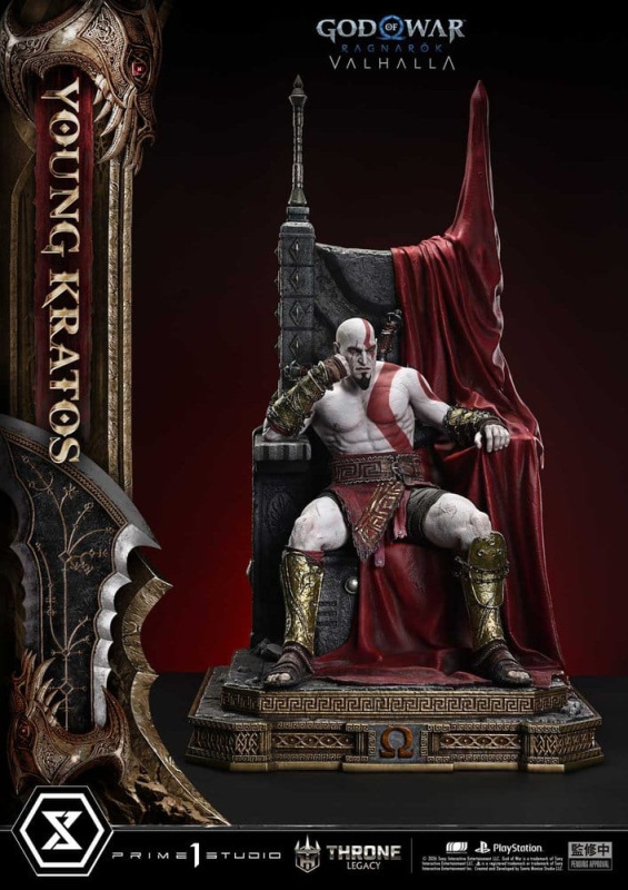 Throne Legacy God of War Series Statue 1/3 Ragnarok Young Thyself Kratos 91 cm 5