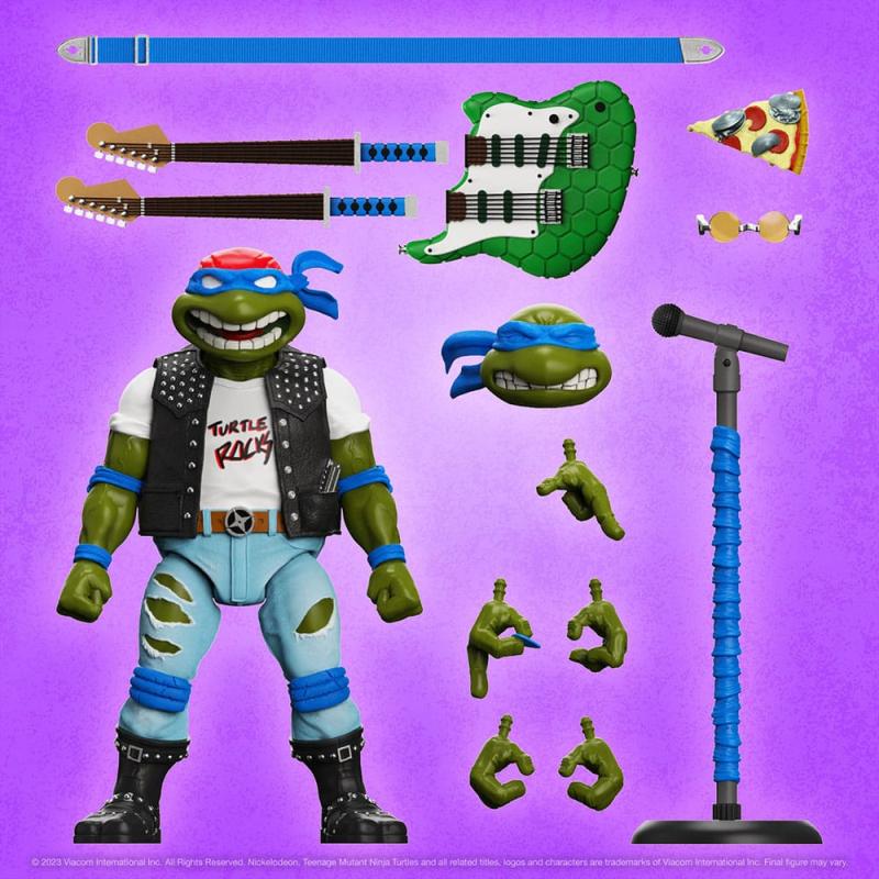 Teenage Mutant Ninja Turtles Ultimates Action Figure Classic Rocker Leo 18 cm