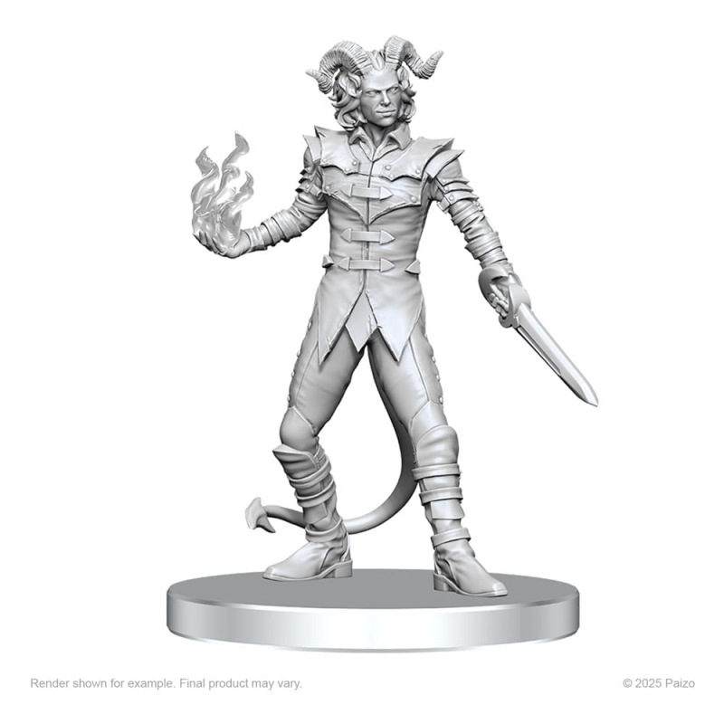 Pathfinder Deep Cuts Unpainted Miniatures Vordine (Infantry Devil) & Pitborn Rogue 1