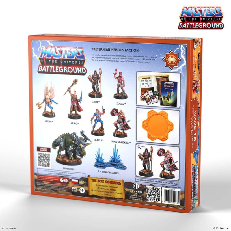 Masters of the Universe: Battleground Miniatures Game Wave 10: Preternian Heroes Faction *Spanish Ve 1