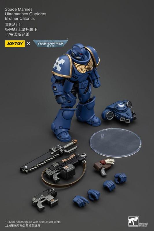 Warhammer 40k Action Figure 1/18 Space Marines Ultramarines Outriders Brother Catonus 14 cm 7