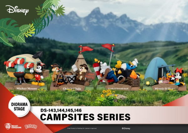 Disney D-Stage Campsite Series PVC Diorama Chip & Dale 10 cm 1