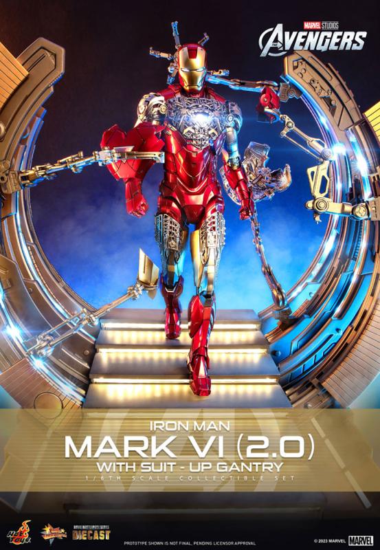 Marvel's The Avengers Movie Masterpiece Diecast Action Figure 1/6 Iron Man Mark VI (2.0) with Suit-U