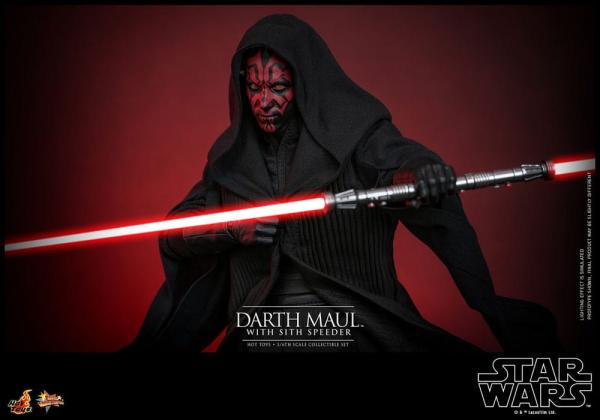 Star Wars Episode I Movie Masterpiece Action Figure 1/6 Darth Maul with Sith Speeder 29 cm