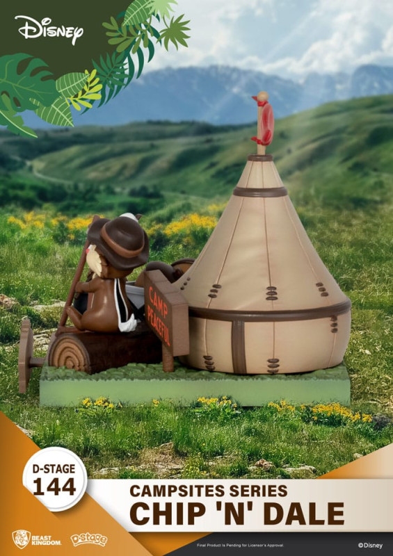 Disney D-Stage Campsite Series PVC Diorama Chip & Dale 10 cm 4