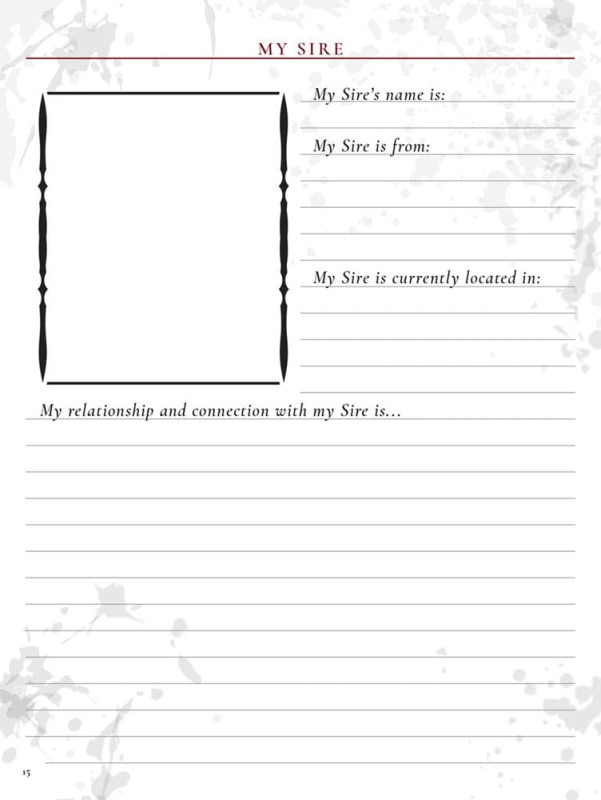 Vampire: The Masquerade 5th Edition RPG Journal Expanded Character Sheet Journal *Englische Version* 5