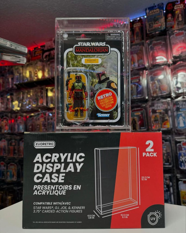 Evoretro Acrylic Display Cases 2-Pack for Action Figures 1
