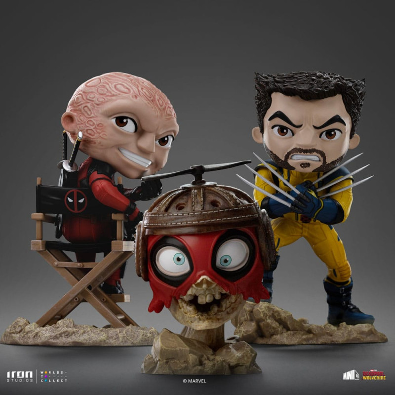 Deadpool & Wolverine Mini Co. PVC Figure Deadpool and Wolverine set Unmasked 14 cm 3
