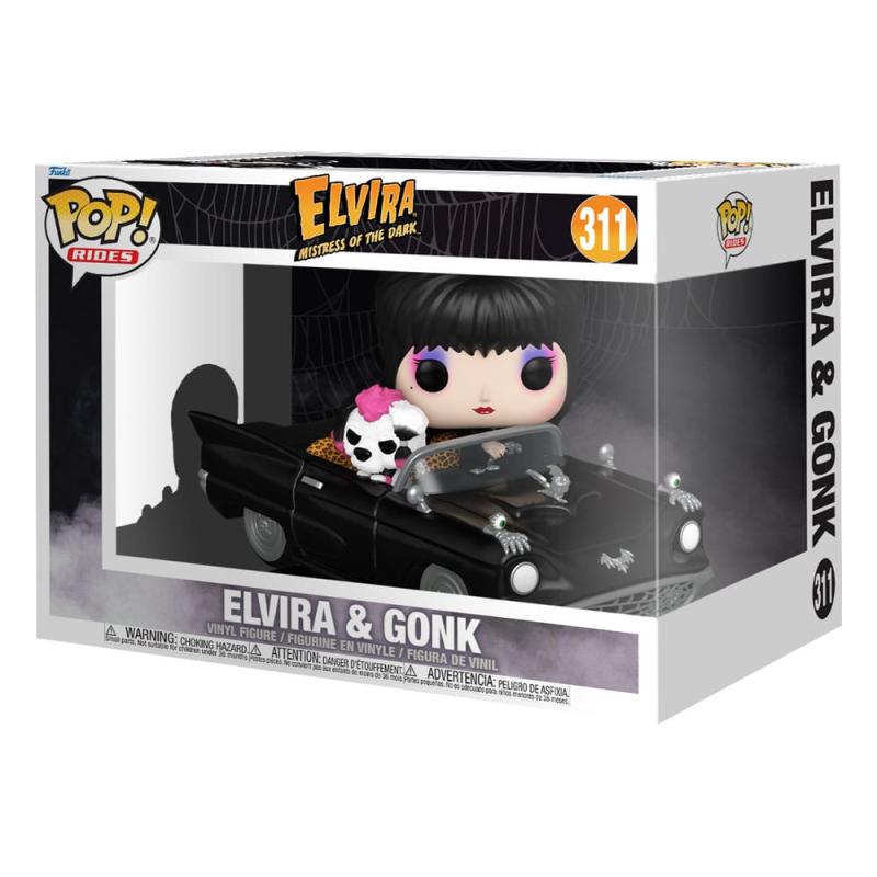 Elvira POP! Rides Deluxe Vinyl Elvira w/Macabre Mobile 9 cm