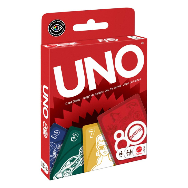 Mattel 80th Anniversary UNO Card Game Ruby Red 4
