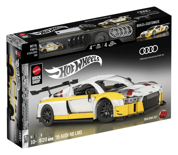 Hot Wheels Elite Mattel Brick Shop Building Set 1/16 '15 Audi R8 LMS 4