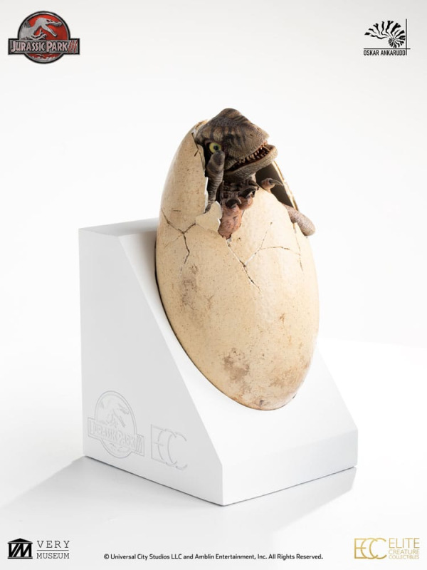 Jurassic Park III ECC Elite Creature Line Statue White Queen Hatching Egg 13 cm 4