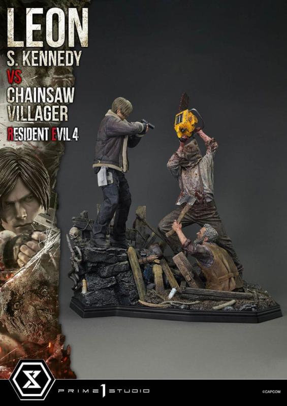 Resident Evil 4 Ultimate Premium Masterline Series Statue 1/4 Leon S. Kennedy vs. Chainsaw Villager 11