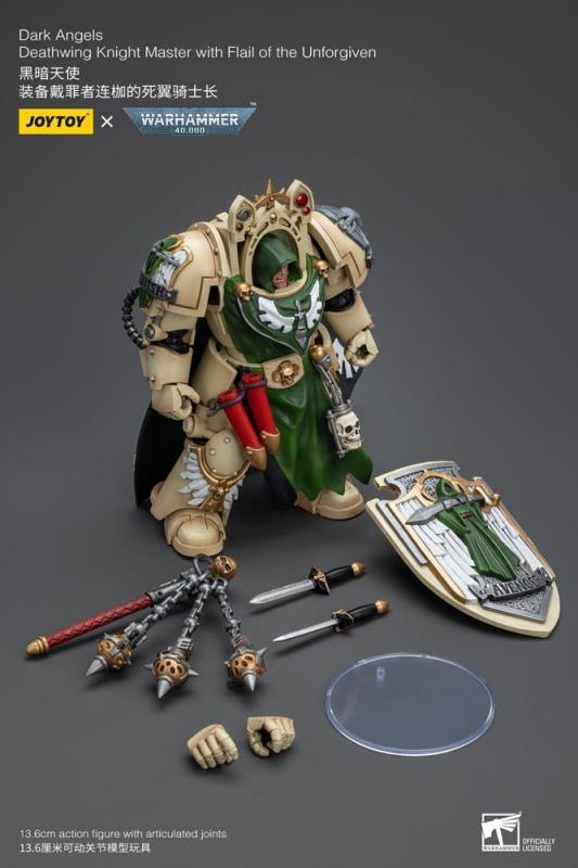 Warhammer 40k Action Figure 1/18 Dark Angels Deathwing Knight Master with Flail of the Unforgiven 12