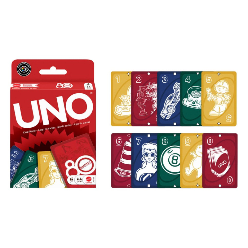 Mattel 80th Anniversary UNO Card Game Ruby Red 1