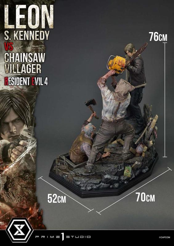 Resident Evil 4 Ultimate Premium Masterline Series Statue 1/4 Leon S. Kennedy vs. Chainsaw Villager 9