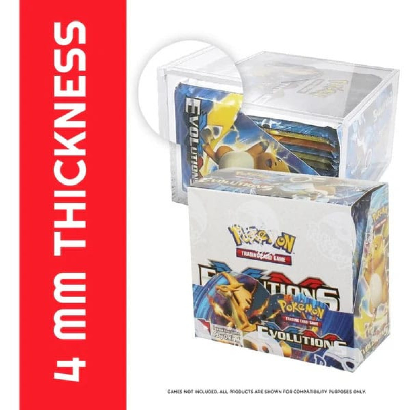 Evoretro Acrylic Display Case for Booster Boxes / Elite Trainer Boxes Ver. 1 with Sliding Lid 1