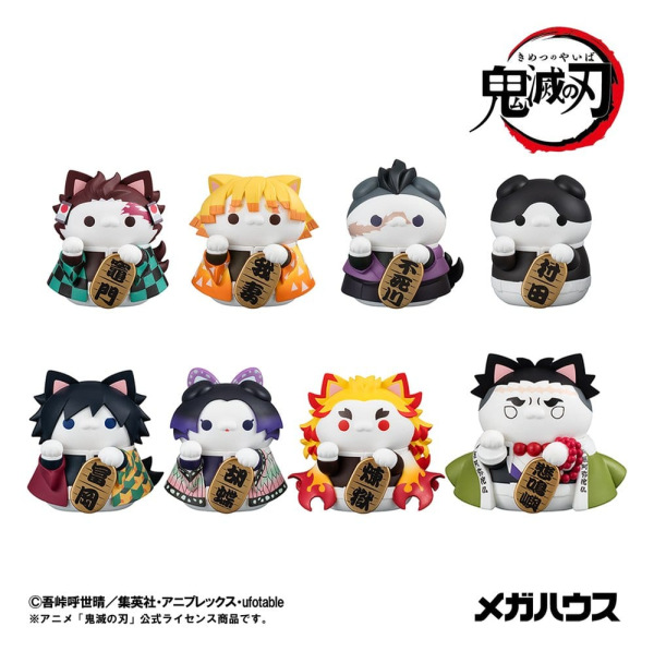 Demon Slayer: Kimetsu no Yaiba Mega Cat Project Trading Figures 8-Pack Fortune Cats Ver. 01 7 cm Bli