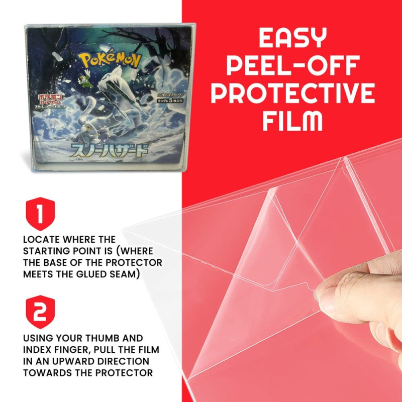 Evoretro PET Protectors 5-Pack for Pokémon Japanese Booster Box Large 6