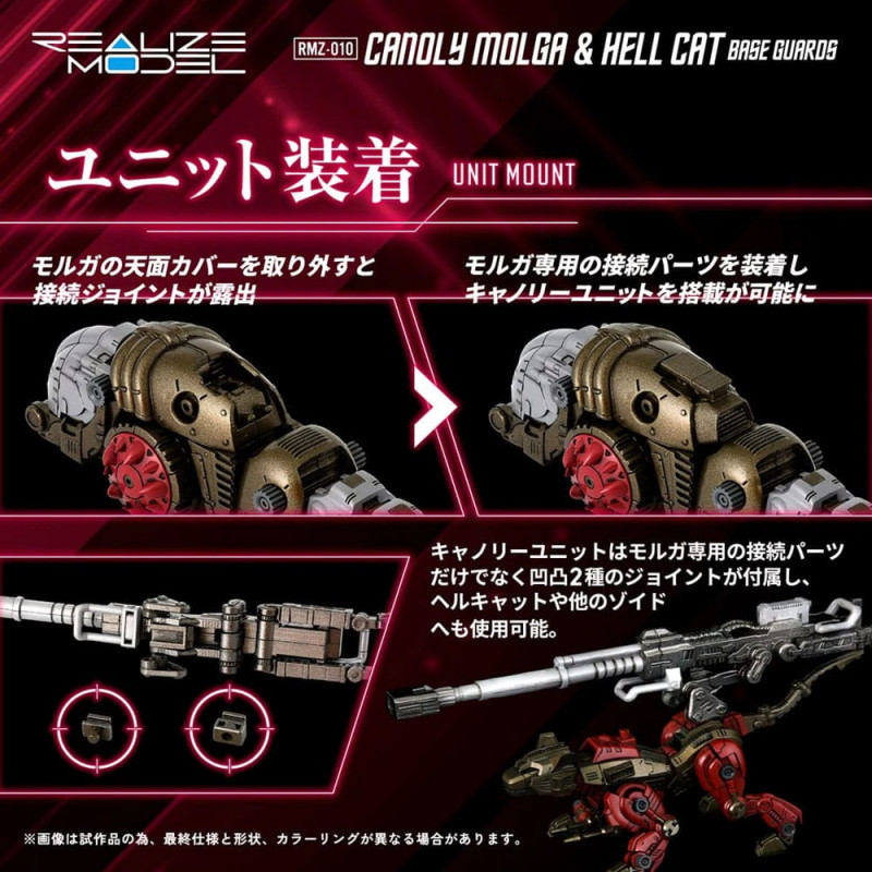 Zoids Plastic Model Kits 2-Pack 1/100 RMZ-010 Canoly Molga & Hell Cat Base Guards Sets 20 cm 6