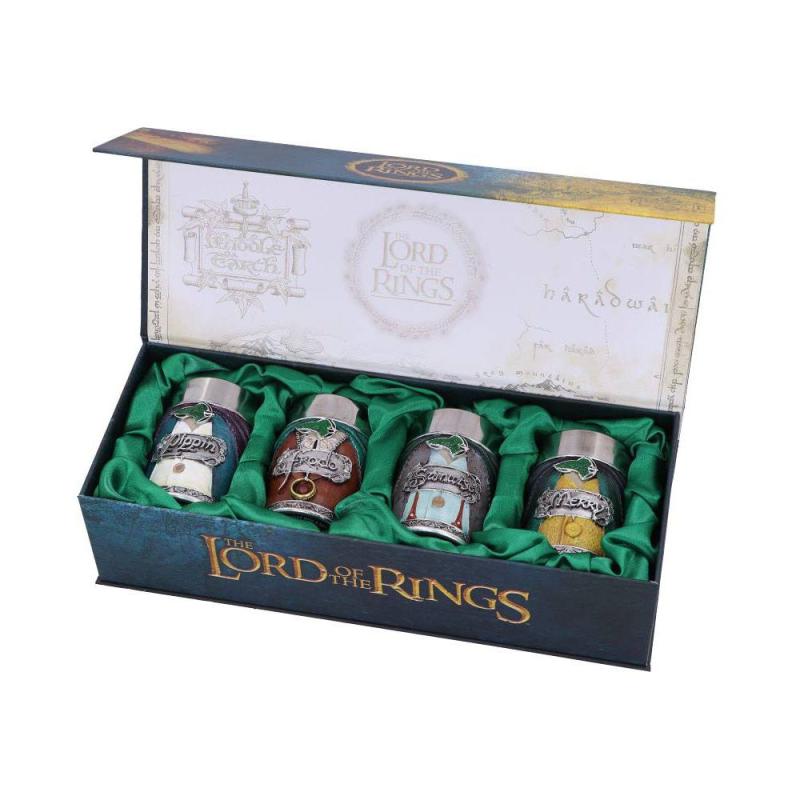 Lord of the Rings Shotglass 4-Pack Hobbits 1