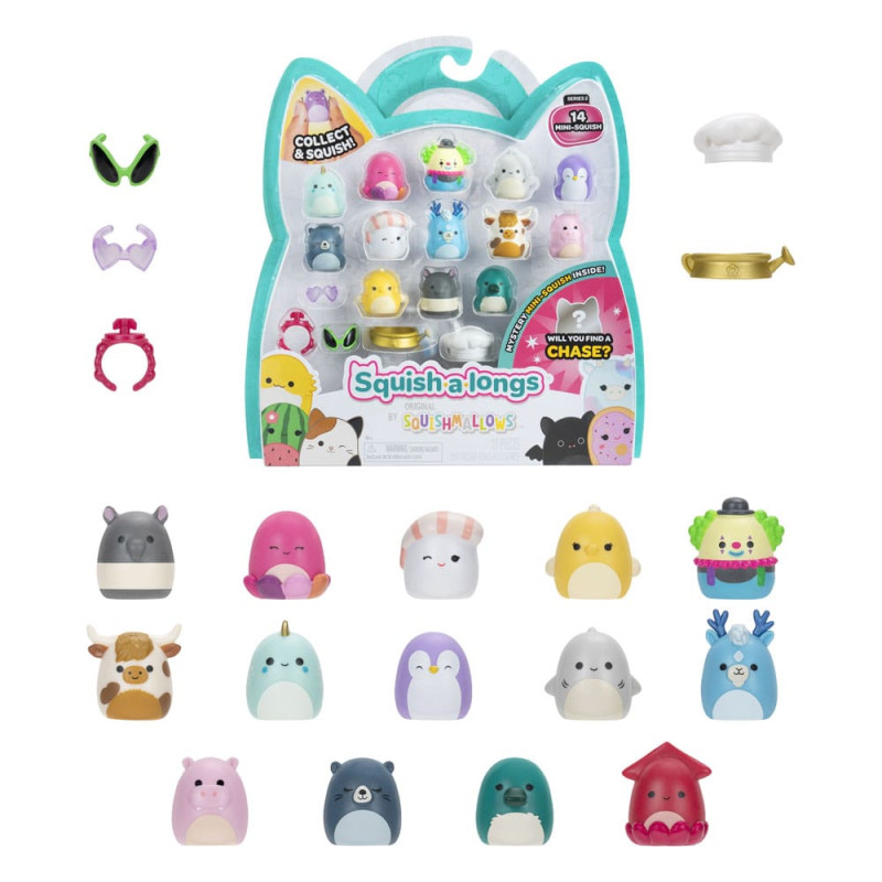 Squishmallows Squish-a-longs minifigures Set of 14 Series 2 Style 1 2,5 cm 2
