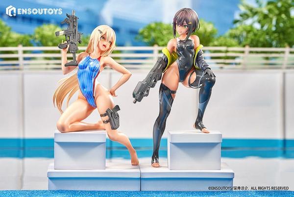 Arms Note Statue 1/7 Swim Team Bucho-chan and Kohai-chan 22 cm