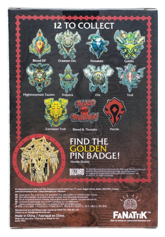 World of Warcraft Mystery Pin Badges Horde Blind Box Display (12) 14