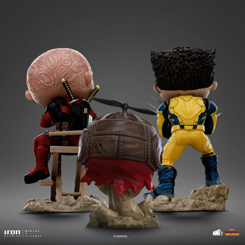 Deadpool & Wolverine Mini Co. PVC Figure Deadpool and Wolverine set Unmasked 14 cm 2