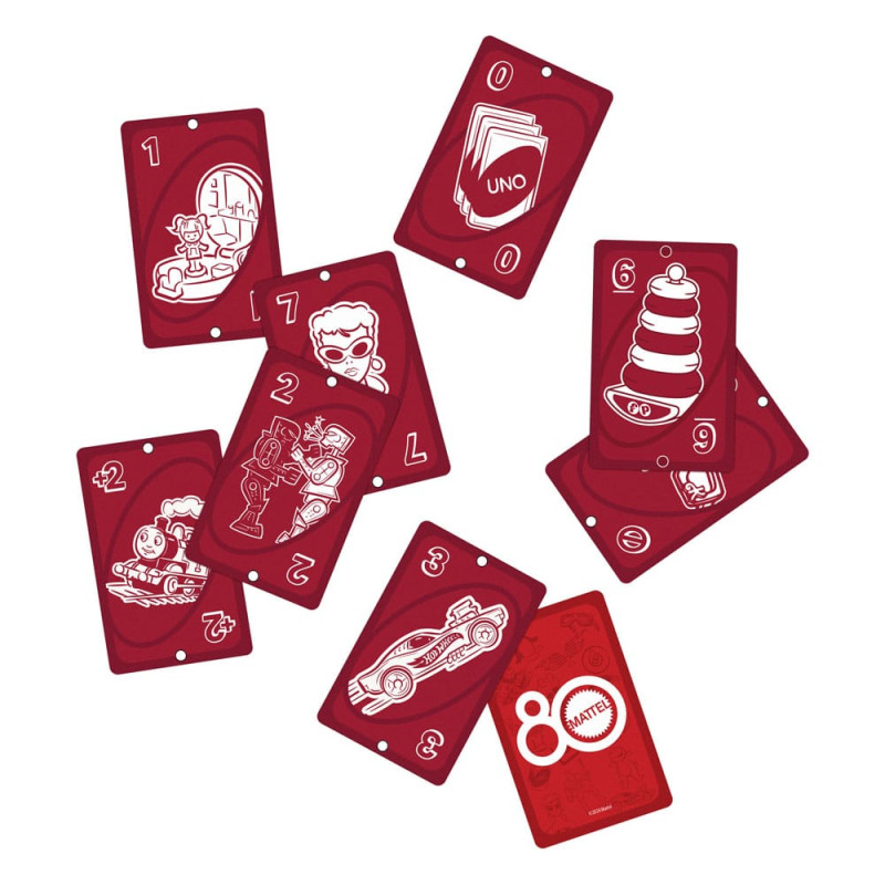 Mattel 80th Anniversary UNO Card Game Ruby Red 2