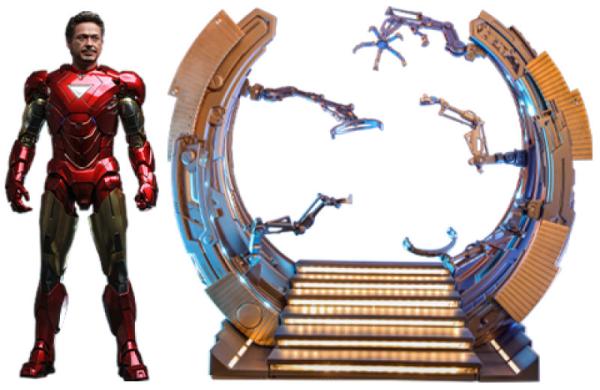 Marvel's The Avengers Movie Masterpiece Diecast Action Figure 1/6 Iron Man Mark VI (2.0) with S