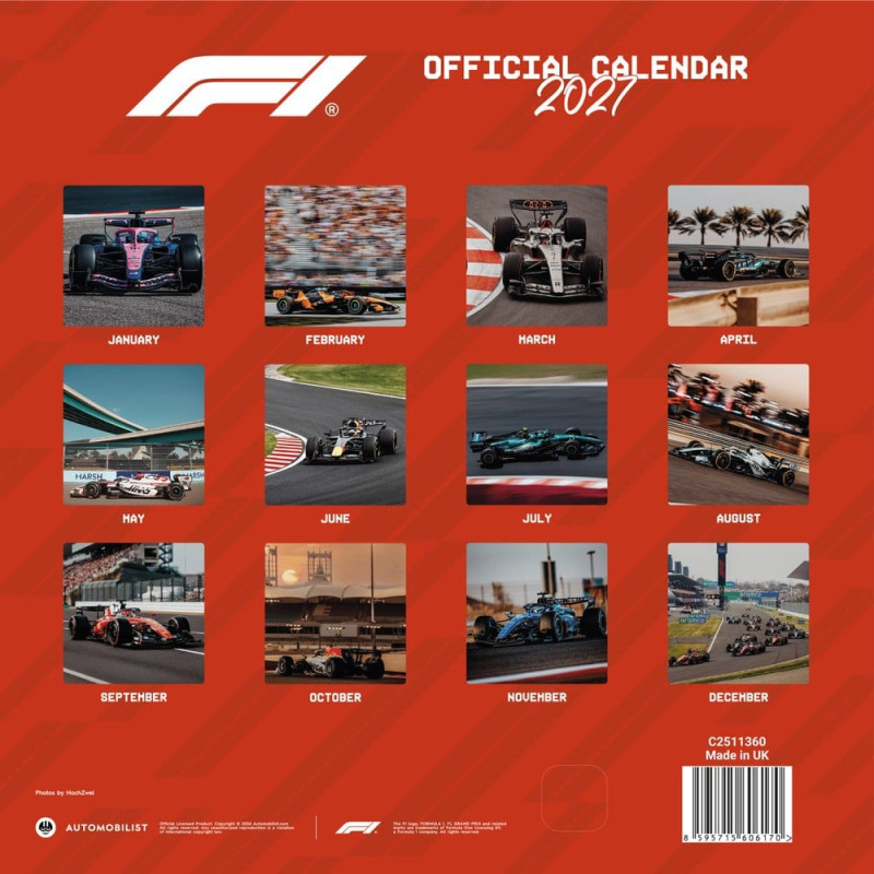 Formula 1 Calendar 2027 30 x 30 cm 1