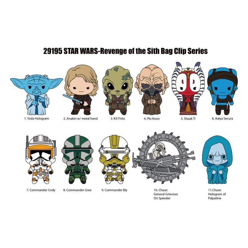 Star Wars-EP III Revenge Of Sith 3D PVC Bag Clips Series 1 Display (24) 1