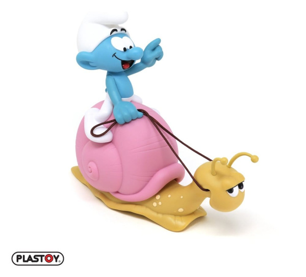 The Smurfs: Money Box Smurf on a Snail's Back 19 cm 6