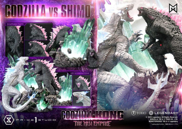 Godzilla x Kong: The New Empire Ultimate Diorama Masterline Series Statue Godzilla vs Shimo 86 cm 5