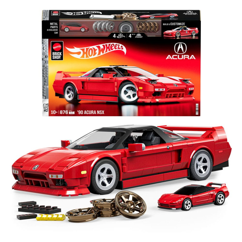 Mattel Brick Shop Hot Wheels Elite Series Building Set 1/16 '90 Acura NSX 1