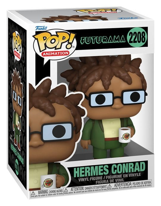 Futurama Pop! Animation Vinyl Figure Hermes w/Mug 9 cm 1