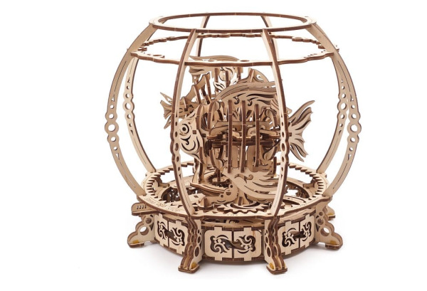 Ugears 3D Wooden Puzzle Mechanical Aquarium 11
