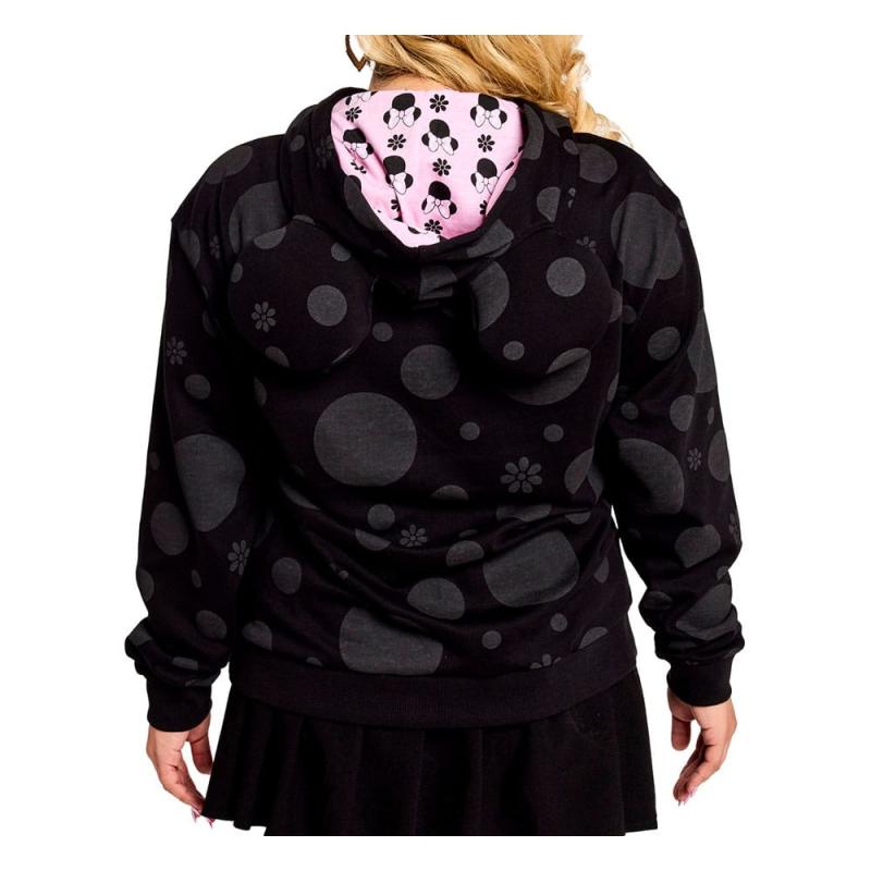 Disney by Loungefly Hoodie Sweater Unisex Minnie Rocks the Dots Florals Size M 2