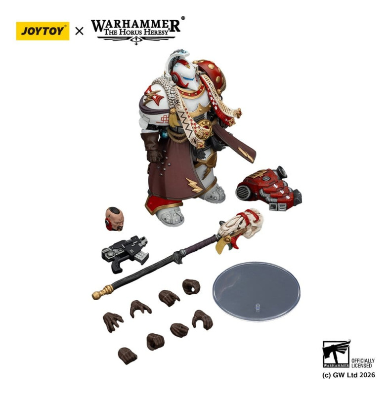 Warhammer 40,000 Action Figure White Scars Stormseer Consulwith Force Staff and Bolt Pistol 12 cm 9
