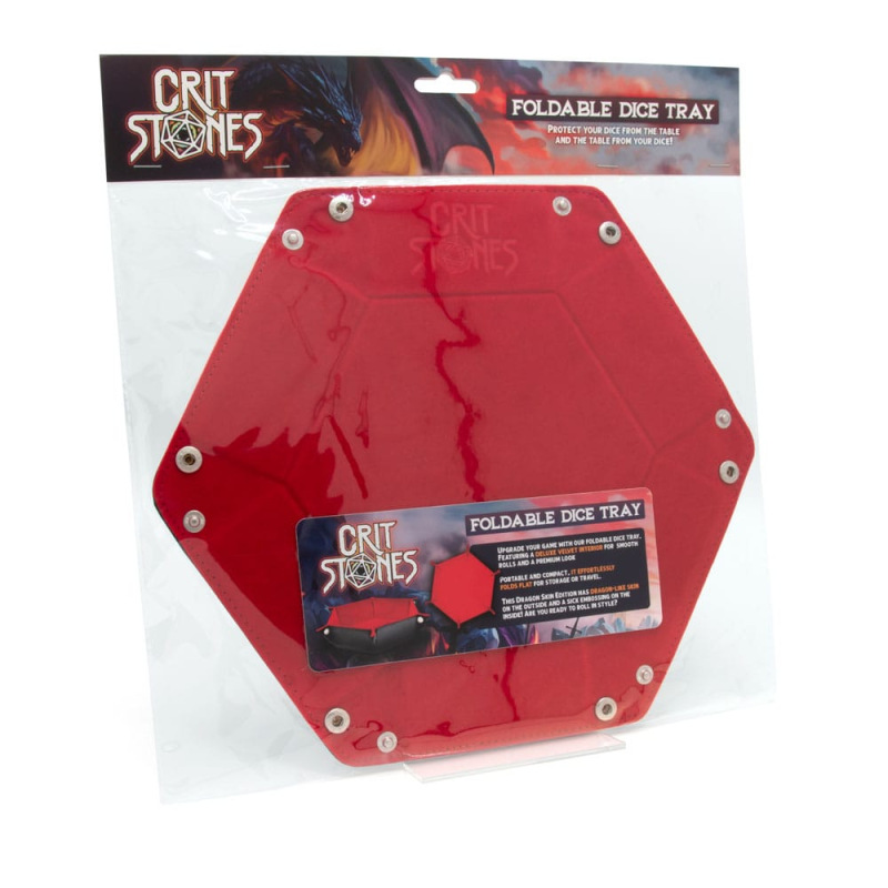 CritStones Folding Dice Tray Red 1
