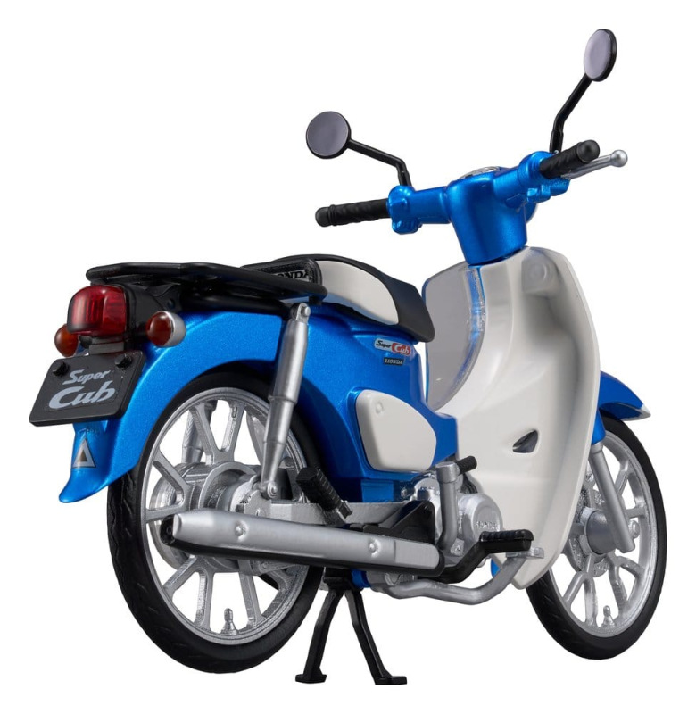 Honda Kaitanics Plastic Model Kit Super Cub 110 Glint Wave Blue Metalic 9