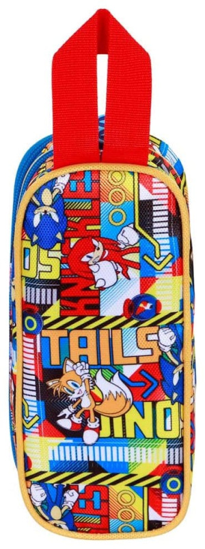 Sonic - The Hedgehog 3D Double Pencil case SEGA Unstoppable Blue 2