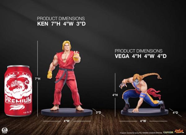 Street Fighter Street Jam Statuen 1/10 Ken & Vega Set