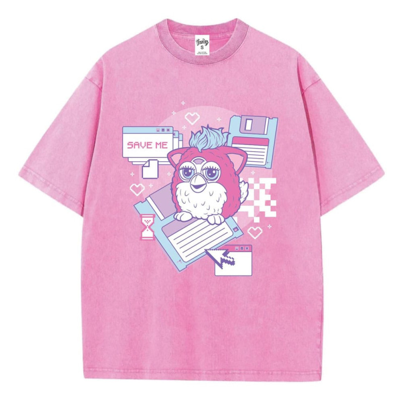 Furby T-Shirt Save Me Snow Washed Size M