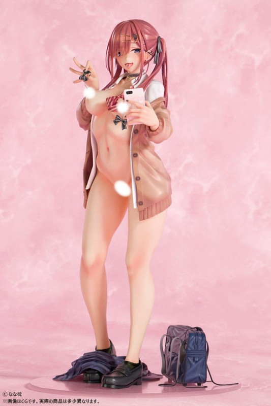 Original Character Statue 1/5 Red-Haired Gyaru-Chan Bare Face Ver. Illustration by Nanamakura 29 cm 11