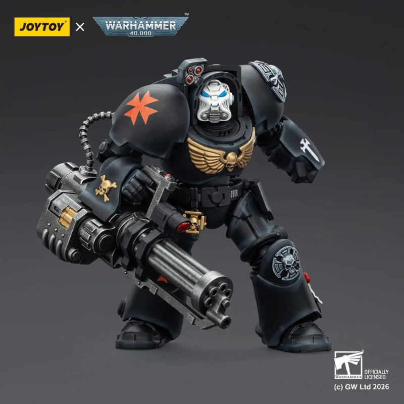 Warhammer 40,000 Action Figure Black Templars Terminator 3 with Power Fist and Assault Cannon 14 cm 5