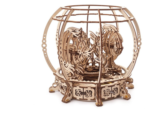 Ugears 3D Wooden Puzzle Mechanical Aquarium 7